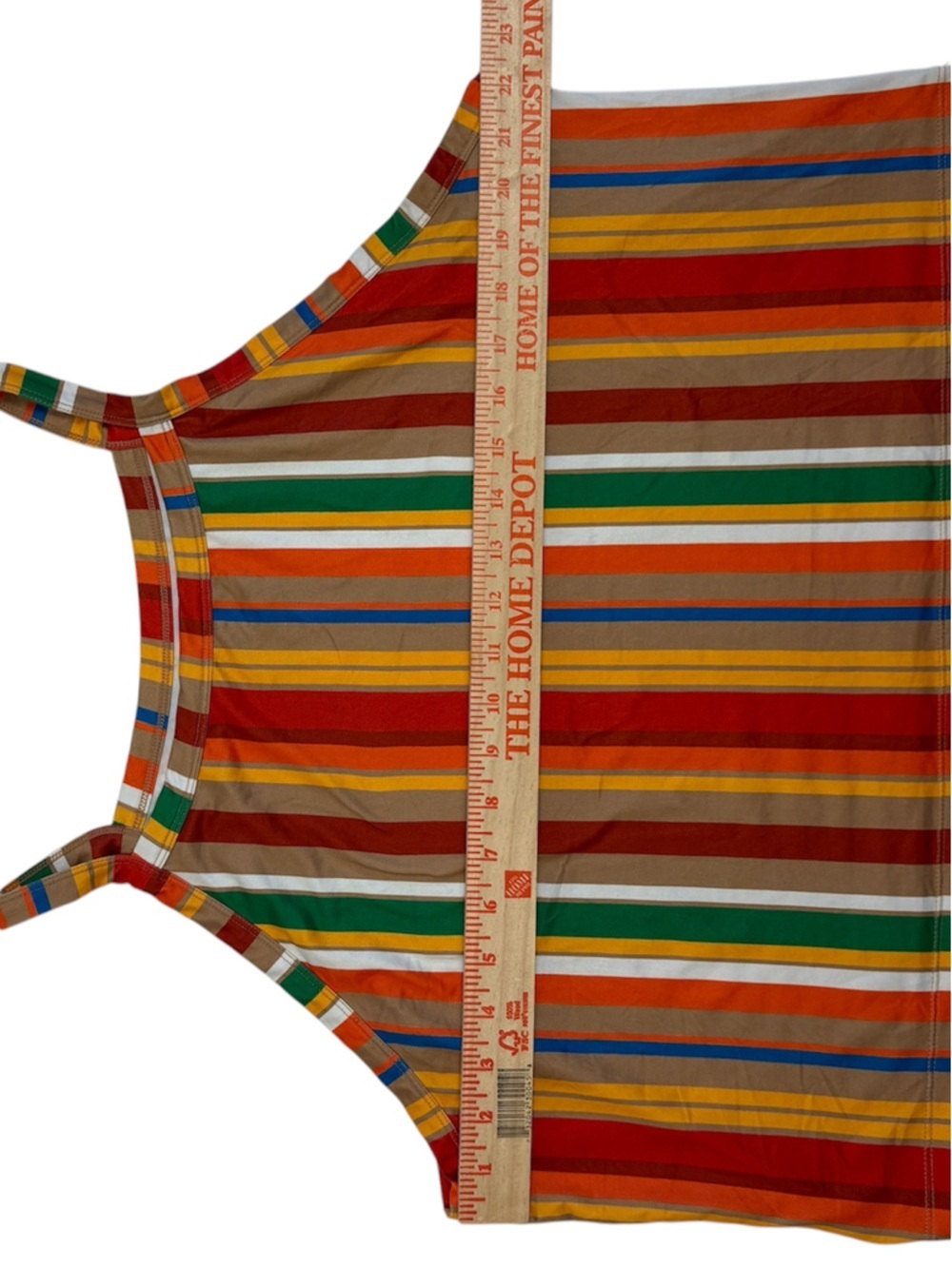 It's® Striped Multicolor Cropped Tank Plus Size Like New 2X Summer Boho Festival - Picture 5 of 5